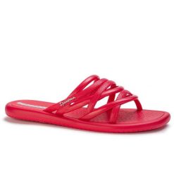 Klapki damskie Ipanema 83606 MEU SOL SLIDER FEM. Czerwone klapki damskie Ipanema, na lato, bez wzorów, z materiału, wakacyjne, bez obcasa, bez zapięcia. Za 45.00 zł.