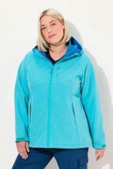 Damskie Kurtka softshell kaptur kieszenie na zamek regulowane zapięcie na rzep. Czerwone kurtki sportowe damskie Ulla Popken, plus size, bez wzorów, z materiału, bez ramiączek, bez kaptura, trekkingowe. Za 429.99 zł.