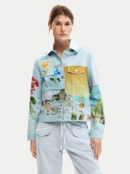 Desigual Kurtka jeansowa Indi 26SWED02 Błękitny Regular Fit. Niebieskie kurtki damskie Desigual, xl, bez wzorów, z bawełny, bez kaptura. Za 749.99 zł.