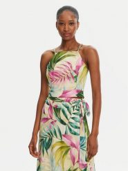 Guess Top W5GH74WH9Z2 Kolorowy Slim Fit. Topy damskie Guess, xs, z aplikacjami, z wiskozy, bez kołnierzyka, bez ramiączek. Za 189.99 zł.