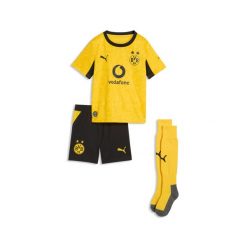 Dziecięcy minizestaw domowy Borussia Dortmund 26/27 PUMA. Czarne balerinki damskie Puma, bez wzorów, z materiału, klasyczne, z okrągłym noskiem, bez obcasa, bez zapięcia. Za 329.00 zł.