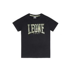 Koszulka z bawełna na czas wolny na co dzień. Czarne bluzki damskie LEONE 1947 APPAREL, bez wzorów, z bawełny, sportowe, bez kołnierzyka, bez ramiączek. Za 50.52 zł.