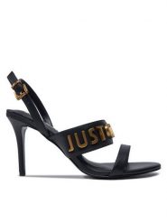 Just Cavalli Sandały 77RA3S69 Czarny. Czarne sandały damskie Just Cavalli, bez wzorów, ze skóry, bez obcasa, na szpilce, bez zapięcia. Za 759.99 zł.