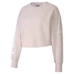 Bluza sportowa damska Puma Rebel Crew Sweat TR. Czerwone bluzy damskie Puma, l, bez wzorów, sportowe, bez ramiączek, bez kaptura. Za 163.00 zł.