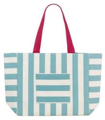 Torba plażowa Beco z bawełny, aqua/biała, 38x34x15 cm. Białe torby na ramię męskie 47 Brand, z bawełny, na ramię. Za 199.99 zł.