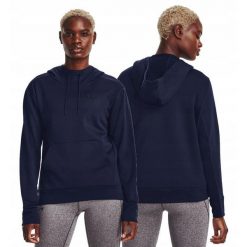 Bluza sportowa dla kobiet Under Armour Fleece LC Hoodie. Czarne bluzy damskie Under Armour, l, bez wzorów, sportowe, bez ramiączek, bez kaptura. Za 269.99 zł.