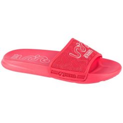 Klapki na basen damskie, S.Land Lady 24 SLALS. Czerwone klapki damskie Joma, bez wzorów, bez obcasa, bez zapięcia. Za 49.99 zł.