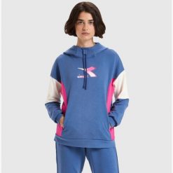 Bluza damska DIADORA L.HOODIE LUSH L. Czerwone bluzy damskie Diadora, l, bez wzorów, bez ramiączek, bez kaptura. Za 89.99 zł.