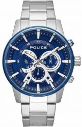 Zegarek Police Męski PL.15523JSTBL/03M Srebrzysty (S7206080). Zegarki męskie Police, bez wzorów. Za 507.38 zł.