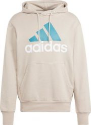 Adidas Bluza męska adidas Essentials French Terry Big Logo Hoodie beżowa IJ8584 L. Brązowe bluzy męskie Adidas, l, bez wzorów, bez kaptura. Za 212.76 zł.