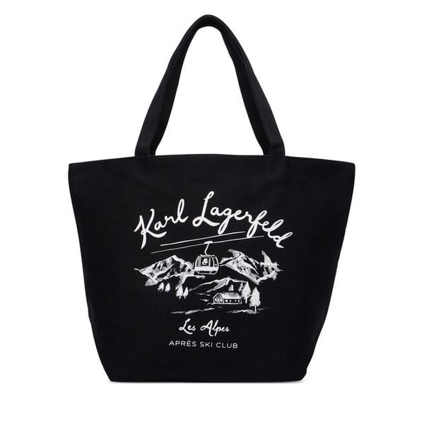 Torebka KARL LAGERFELD. Czarne shopperki damskie KARL LAGERFELD, bez wzorów, bez dodatków. Za 389.99 zł.