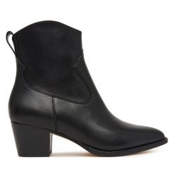 Botki LAUREN RALPH LAUREN. Czarne botki damskie Lauren Ralph Lauren, bez wzorów, bez obcasa, na słupku, bez zapięcia. Za 1,199.00 zł.