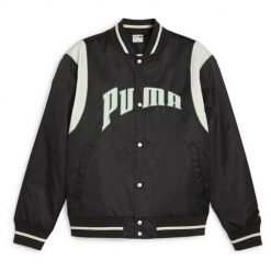 Kurtka uniwersalna męska Puma Team Varsity. Czarne kurtki męskie Puma, m, bez wzorów, z materiału, klasyczne, bez kaptura. Za 416.00 zł.