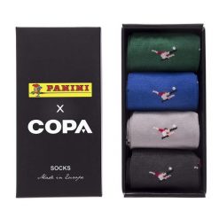 Zestaw skarpetek - Dorosły - Panini x COPA Rovesciata - Czarny. Czarne skarpety męskie COPA FOOTBALL, bez wzorów. Za 169.49 zł.