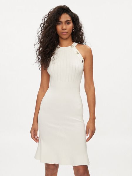 Marciano Guess Sukienka koktajlowa 4GGK04 5810Z Biały Bodycon Fit. Białe sukienki damskie Marciano Guess, z aplikacjami, z wiskozy, wizytowe, bez kołnierzyka, bez ramiączek, bodycon. Za 439.99 zł.