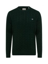 Gant Sweter Mężczyźni Bawełna zielony, M. Zielone swetry męskie GANT, m, bez wzorów, z bawełny, eleganckie, bez kołnierzyka, bez ramiączek. Za 749.95 zł.