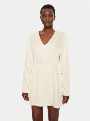 Herskind Sukienka koktajlowa Yasmin 5460185 Écru Slim Fit. Sukienki damskie Herskind, bez wzorów, z syntetyku, wizytowe, bez kołnierzyka, bez ramiączek. Za 629.99 zł.