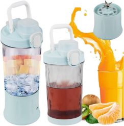 Blender do smoothie przenośny usb bezprzewodowy rozdrabniacz lodu niebieski. Niebieskie blendery Verk. Za 70.77 zł.