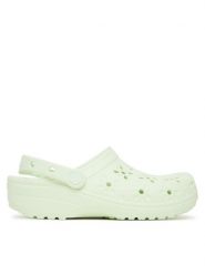 Crocs Klapki Classic Floral Cut-Out Clog 210927 Zielony. Zielone klapki damskie Crocs, bez wzorów, z tworzywa sztucznego, bez obcasa, bez zapięcia. Za 179.99 zł.
