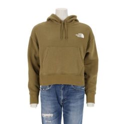 Second life - Damska bluza z kapturem TNF Khaki - Jak nowy. Zielone bluzy damskie The North Face, bez wzorów, bez ramiączek, z kapturem. Za 149.06 zł.