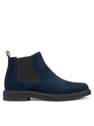 Geox Sztyblety U Massimiano U46H9B 00022 C4064 Granatowy. Niebieskie botki męskie Geox, bez wzorów, ze skóry, bez obcasa, bez zapięcia. Za 399.99 zł.