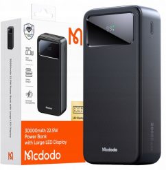 Powerbank Mcdodo Duży powerbank 30000 MAH szybkie ładowanie 3 X USB-C USB-A czarny. Czarne powerbanki Mcdodo. Za 159.99 zł.
