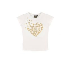Leone 1947 – T-shirt Kurzarm ze złotym nadrukiem Glitzer für Mädchen. Białe t-shirty damskie LEONE 1947 APPAREL, m, bez wzorów, z bawełny, sportowe, bez kołnierzyka, bez ramiączek. W wyprzedaży za 58.94 zł.