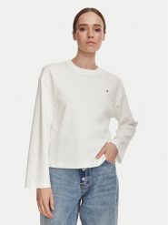 Tommy Hilfiger Bluzka WW0WW51740 Biały Relaxed Fit. Białe bluzki damskie Tommy Hilfiger, m, bez wzorów, z bawełny, bez kołnierzyka, bez ramiączek. Za 289.99 zł.