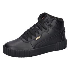 Buty sportowe damskie Puma Carina 3.0 Mid. Czarne obuwie sportowe damskie Puma, bez wzorów, z syntetyku, bez zapięcia. Za 490.00 zł.