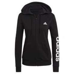 Damska bluza zapinana na zamek z kapturem adidas Essentials Logo. Białe bluzy damskie Adidas, s, bez wzorów, z polaru, sportowe, bez ramiączek, z kapturem. Za 213.00 zł.