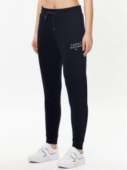 Tommy Hilfiger Spodnie dresowe UW0UW04522 Granatowy Regular Fit. Niebieskie spodnie dresowe damskie Tommy Hilfiger, bez wzorów, z bawełny. Za 229.99 zł.
