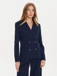TWINSET Marynarka 242TP2150 Granatowy Regular Fit. Niebieskie marynarki i żakiety damskie Twinset, bez wzorów, z syntetyku, bez kołnierzyka, bez ramiączek. Za 699.99 zł.
