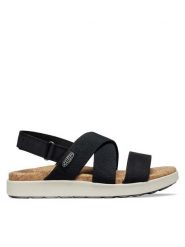 Keen Sandały Elle Criss Cross 1028627 Czarny. Czarne sandały damskie Keen, bez wzorów, z materiału, bez obcasa, na płaskiej podeszwie, bez zapięcia. Za 349.99 zł.