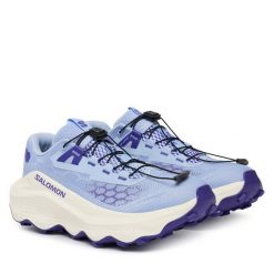 Buty do biegania Salomon. Fioletowe obuwie sportowe damskie Salomon, bez wzorów, bez zapięcia, do biegania. Za 639.99 zł.