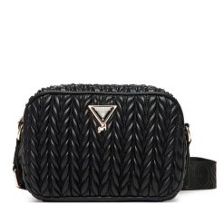 Torebka Guess. Czarne listonoszki damskie Guess, z aplikacjami, bez dodatków. Za 209.99 zł.