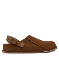 Sandały Birkenstock. Brązowe sandały męskie Birkenstock, bez wzorów, bez zapięcia. Za 679.99 zł.