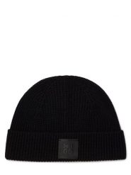 HUGO czapka z dzianiny - Sential Kobiety wełna ze strzyży czarny, ONE SIZE. Czarne czapki damskie Hugo, bez wzorów, z dzianiny. Za 179.95 zł.