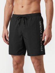 Armani Exchange Szorty kąpielowe XM000835 AF22573 UC001 Czarny Regular Fit. Czarne kąpielówki męskie Armani Exchange, m, bez wzorów, z syntetyku. Za 319.99 zł.