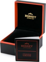 Zegarek Bisset ZEGAREK MĘSKI BISSET BSCE61 (zb097a) - SZAFIROWE SZKŁO. Niebieskie zegarki męskie Bisset, bez wzorów, szklane. Za 552.00 zł.