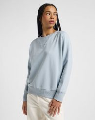 DAMSKA BLUZA LEE RAGLAN CREW SWS CONCRETE GRAY 112369184. Szare bluzy damskie Lee, s, bez wzorów, bez ramiączek, bez kaptura. Za 159.99 zł.