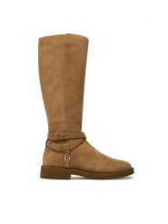 MICHAEL Michael Kors Kozaki Abigail Boot 40F4ABMB5S Beżowy. Brązowe kozaki damskie MICHAEL Michael Kors, bez wzorów, ze skóry, bez obcasa, na płaskiej podeszwie, bez zapięcia. Za 1,579.00 zł.