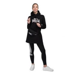 Bluza damska z kapturem Lonsdale Pitlessie. Białe bluzy damskie Lonsdale, xs, bez wzorów, z dresówki, bez ramiączek, z kapturem. Za 279.00 zł.