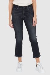 7 FOR ALL MANKIND Czarne jeansy damskie z lekko poszarpanymi nogawkami THE STRAIGHT CROP SLIM ILLUSION SAVAGE. Czarne jeansy damskie 7 for all mankind, bez wzorów, z bawełny. W wyprzedaży za 499.99 zł.