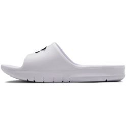 Klapki męskie Under Armour Core Pth Slides. Białe klapki męskie Under Armour, bez wzorów, z materiału, bez zapięcia. Za 214.40 zł.