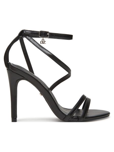 DeeZee Sandały F89725-252 Czarny. Czarne sandały damskie DeeZee, bez wzorów, ze skóry, bez obcasa, na szpilce, bez zapięcia. Za 139.99 zł.