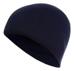 Klasyczna Jesienno-Zimowa Męska Czapka, Granatowa, Zwykła. Niebieskie czapki męskie Pako Jeans, na jesień, bez wzorów, z materiału. Za 25.00 zł.