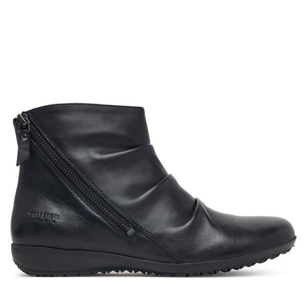 Botki Josef Seibel. Czarne botki damskie Josef Seibel, bez wzorów, bez obcasa, na płaskiej podeszwie, bez zapięcia. Za 449.99 zł.