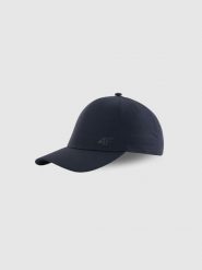 4F Czapka z daszkiem tenisowa damska - granatowa S/M (58cm). Niebieskie czapki damskie 4F, bez wzorów, z materiału, klasyczne. Za 99.99 zł.
