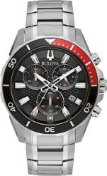 Zegarek Bulova Zegarek męski Bulova 98B344 srebrny. Szare zegarki męskie Bulova, bez wzorów, srebrne. Za 1,825.00 zł.