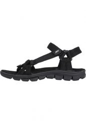 Sandały damskie Cruz Bernao Lite. Czarne sandały damskie CRUZ, bez wzorów, z materiału, bez obcasa, bez zapięcia. Za 254.95 zł.